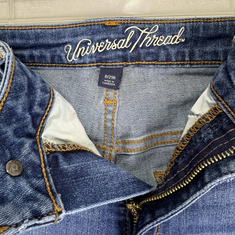 Universal Thread High Rise Skinny Distressed Womens Blue Jeans Size 8/29R - Picture 11 of 16